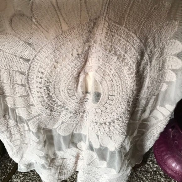 Summer Bohemian Swim Cover Up Natural Textured LIKE NEW FINAL SALE Med - Picture 7 of 9